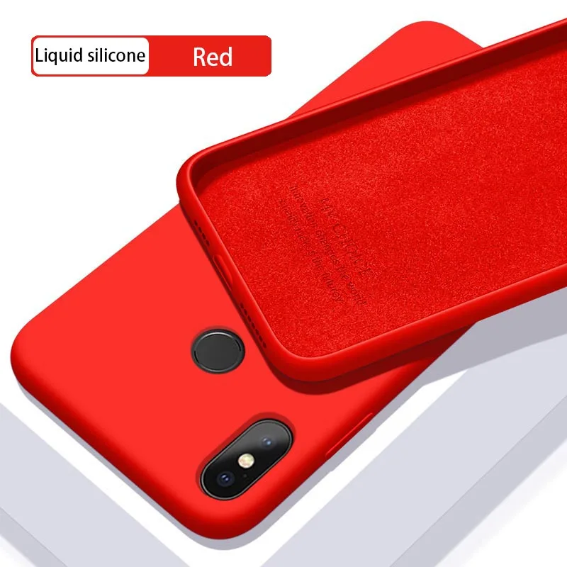 Design Liquid silicone Soft case For Xiaomi A2 A1 6X 5X 6 Shell shell bag Silicone Coque Non-slip Frosted |