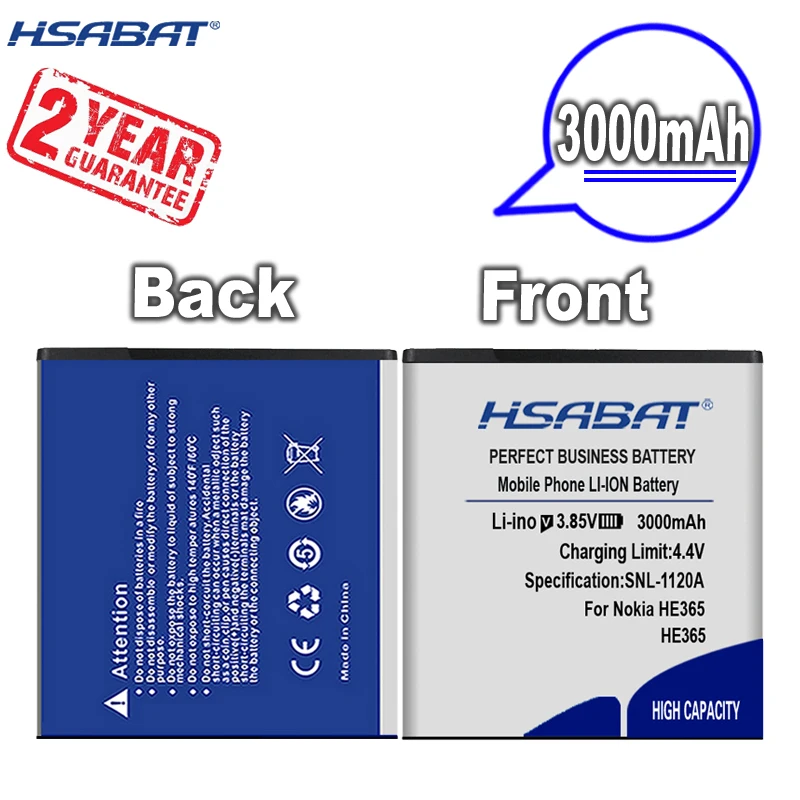 HSABAT – batterie HE365 de remplacement, 3000mAh, pour Nokia 1 Plus TA-1130 1123 1127 1111, nouvel arrivage