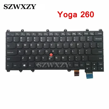 

For Lenovo Thinkpad Yoga 260 US Layout keyboard With Frame Black 00PA124 00PA206 without Backlit