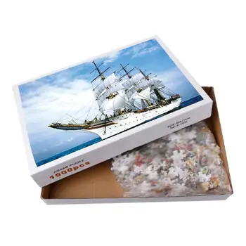 

Sailboat Paper Puzzle 1000 Pieces,Puzzles for Adults & Kid's Challenge Jigsaw Puzzle Landscape,Educational Landscape Puzzles Gam