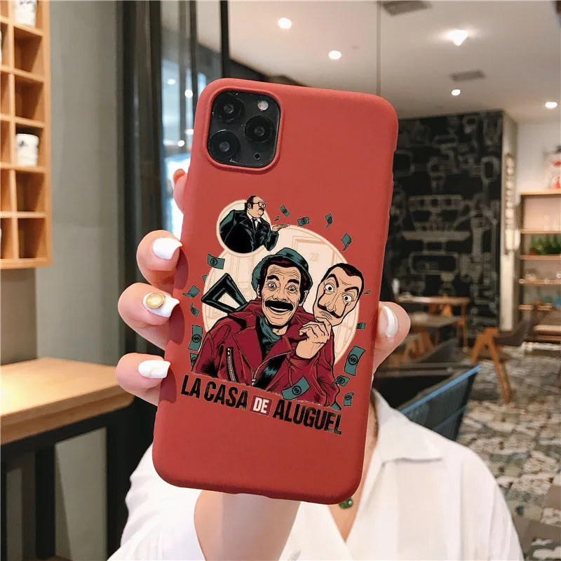 Испания ТВ деньги Heist дом бумага La Casa de papel мягкие черно красный корпус для Iphone 12 11