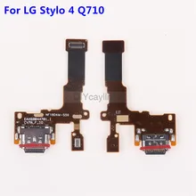 Порт зарядного устройства для LG Stylo 4 Q710 Q710MS Q710CS L713DL Micro usb зарядный разъем док-станция гибкий кабель Ремонт Замена