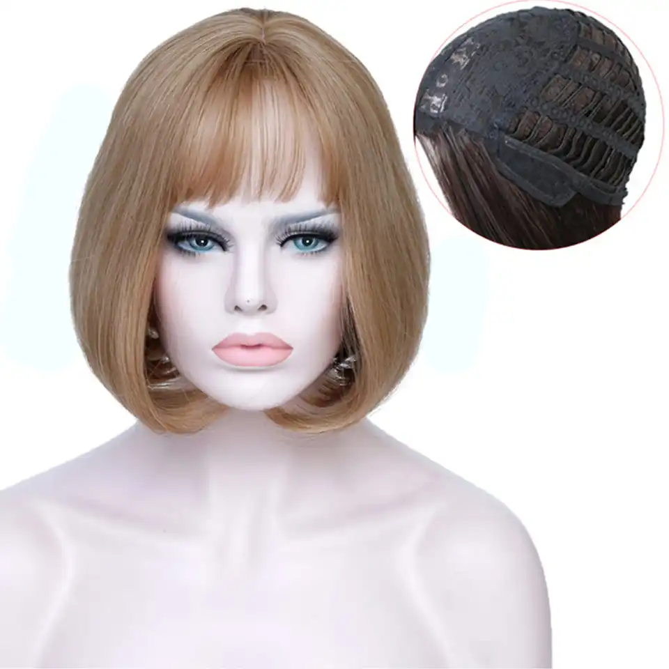 Ailiade Short Synthetic Bob Wigs For Women Natural Pluffy Hair