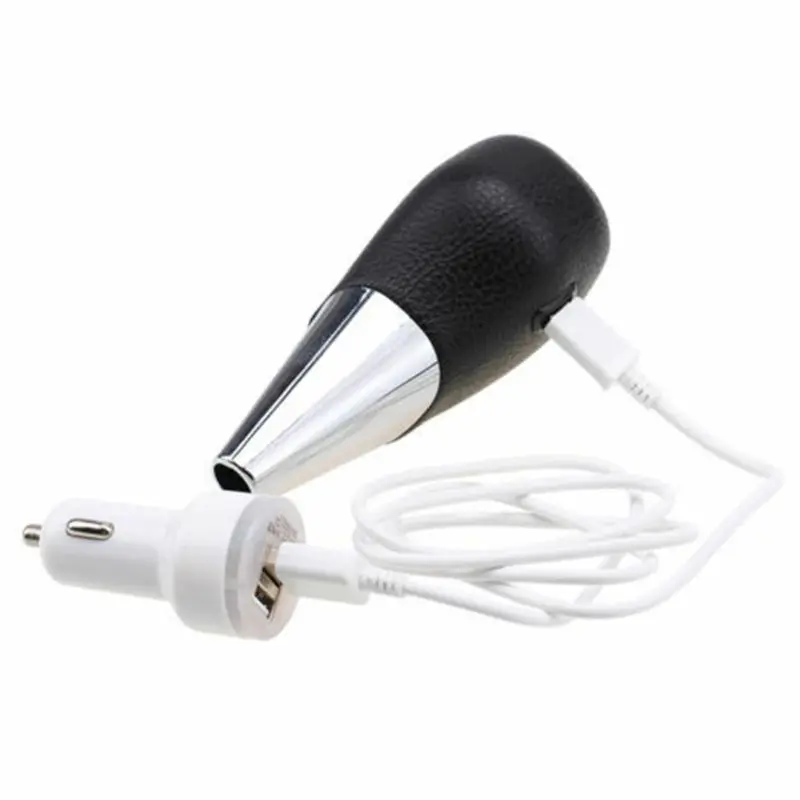 Universal Touch Activated LED Light Car Gear Shift Knob Leather Shift Lever Knob with Charger& USB Cable Multi-color