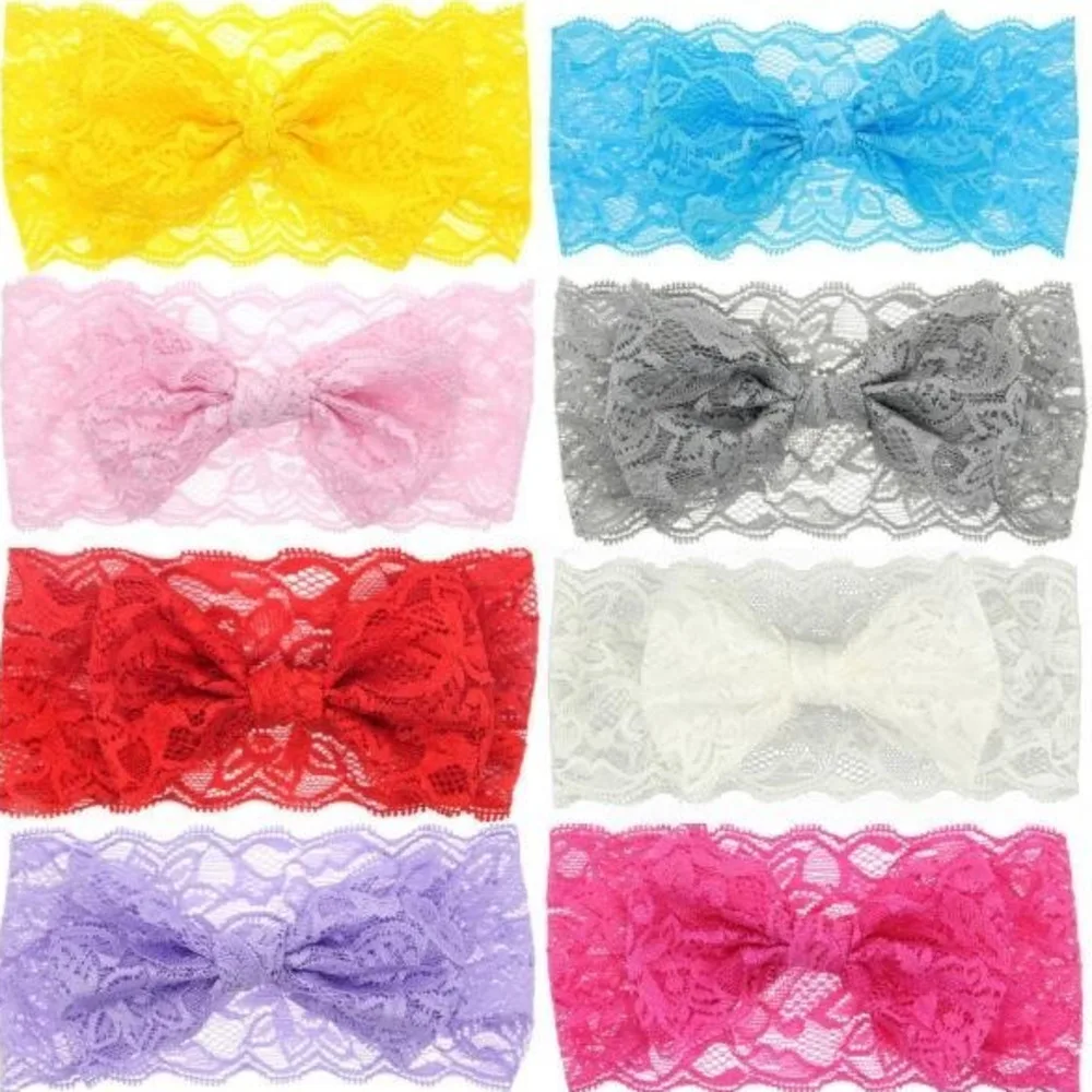 Hair Bandage Tie Band Headband Bow Children Newborn Kids Headwear Baby Girl Accessories Bowknot Lace Turban 1 Pcs hair accessories,hair bands,hair headband accessories,baby headband set,baby turban hat