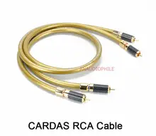 Alta fidelidade cabo rca hexlink dourado 5c interconectar cabo de áudio 4n ofc preamp dac alta fidelidade cabo rca