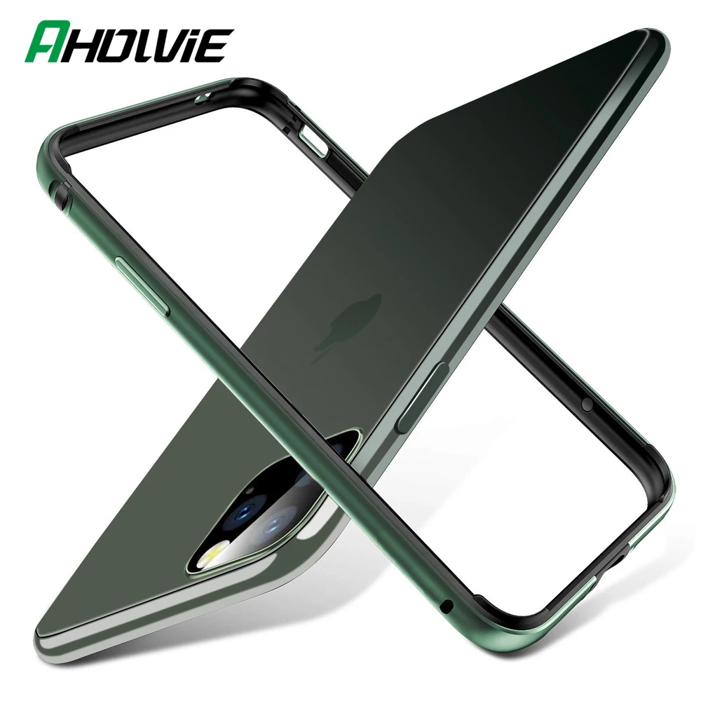 Противоударный силиконовый чехол для iPhone 11 Pro Max роскошный металлический бампер