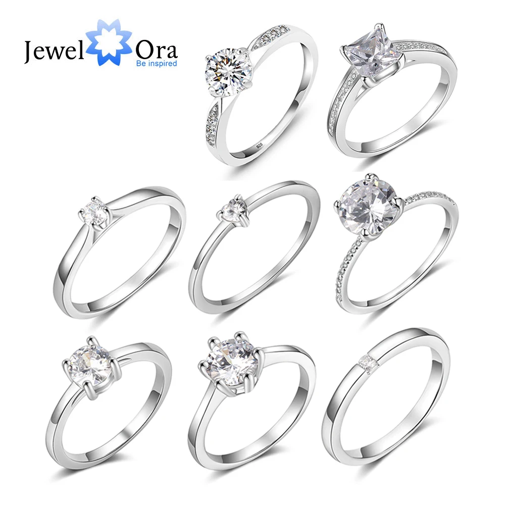 Promise кольцо из стерлингового серебра 925 с кубическим цирконием классические