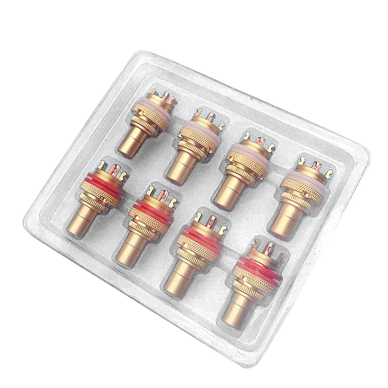 IG-8pcs красный+ белый RCA гнездо шасси высокое качество RCA CMC разъем Phono медь разъем Amp HiFi