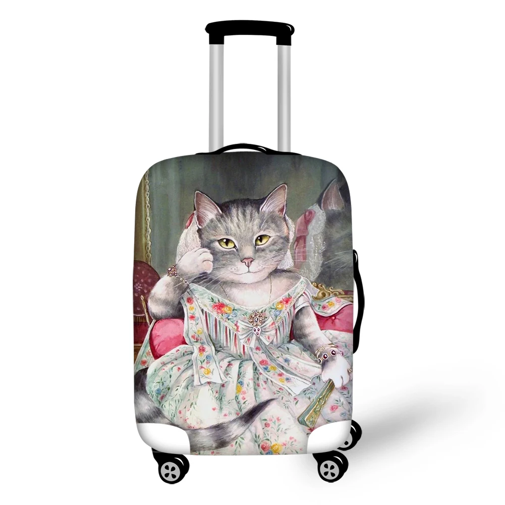 CDGX1611 Elastic Luggage Cover Gothic Cat Lady Dustproof Protective Cover For Travel Suitcase Dust Covers 18-32 inch Trolley Case - Цвет: CDGX1611