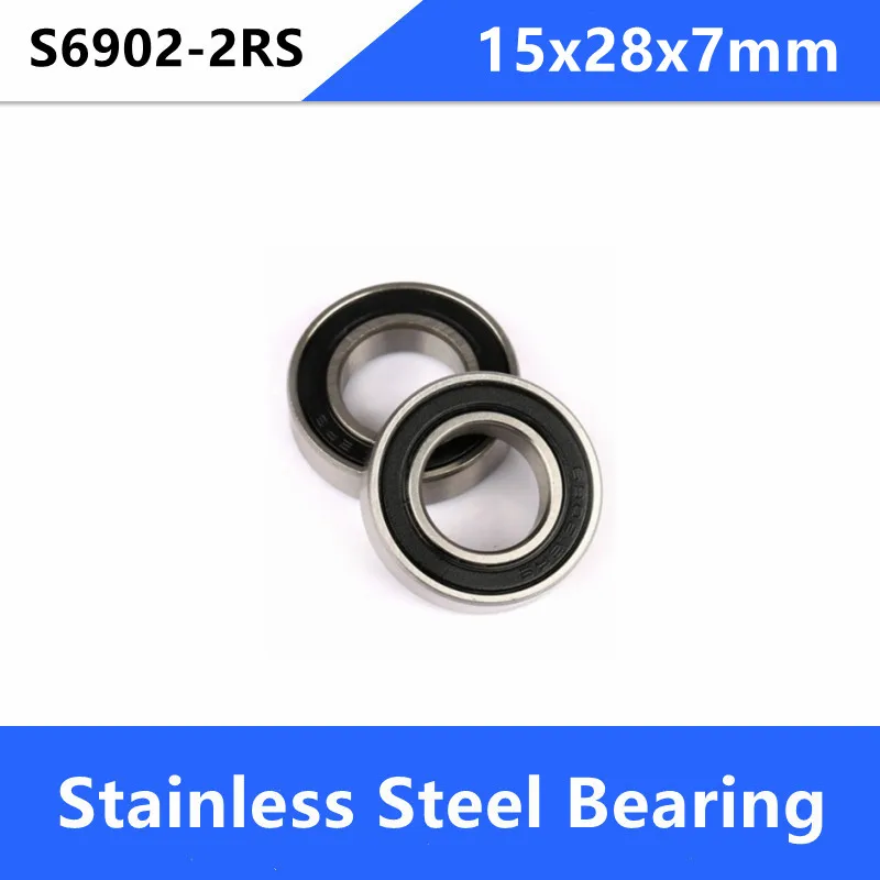 Bearings 6902 2RS RS Rubber Sealed Deep Groove Ball Bearing 15x28x7mm 