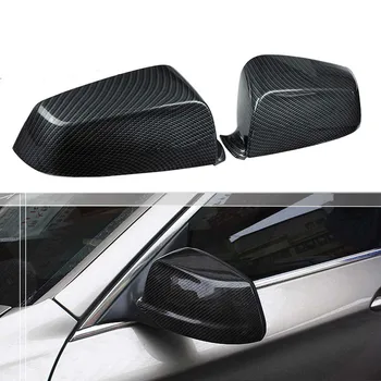 

2PCS Car Auto Carbon Fiber Side Mirror Covers Caps Side Rearview Covers Set Fit for BMW E60 F10 5 Series 2008-2013