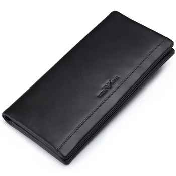 

AMANI men's wallet solid leather wallet men's long open two-fold design casual business clutch wallet card holder mens wallet