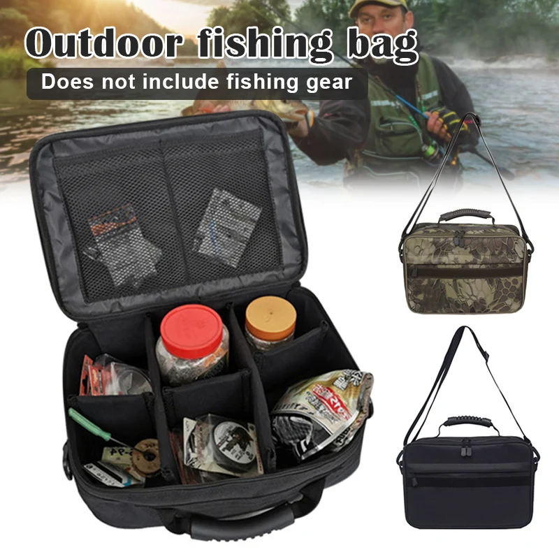 

Fishing Reel Gear Bag Oxford Fishing Tackle Bag Portable Waterproof Organizer Storage for Spinning Baitcasting Fly Reels WHStore