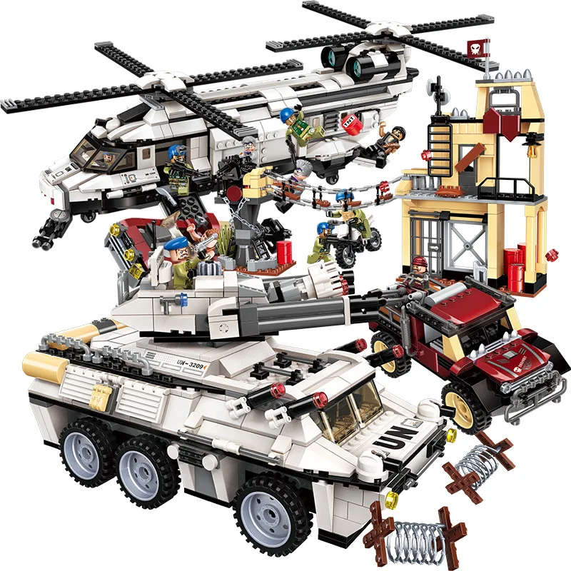 

Forces Series Peace Keeping Assembled Building Blocks Thunder Mission Effective Weapons Tank Sniper