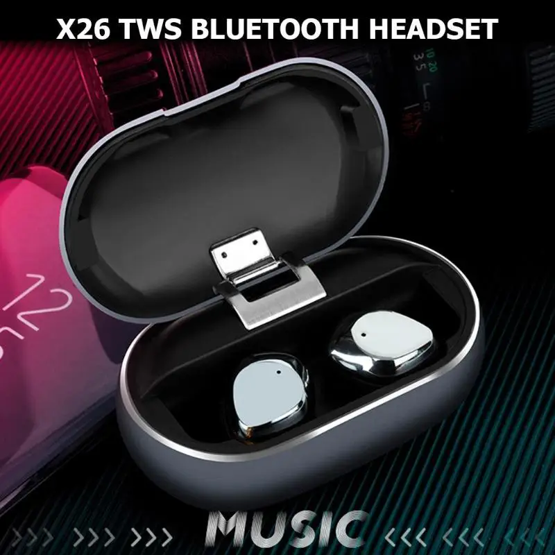 X26 TWS Водонепроницаемый гарнитура стерео Hi-Fi Bluetooth 5,0 Smart Bluetooth наушники с зарядный чехол для приготовления пищи на воздухе велосипед Пеший Туризм