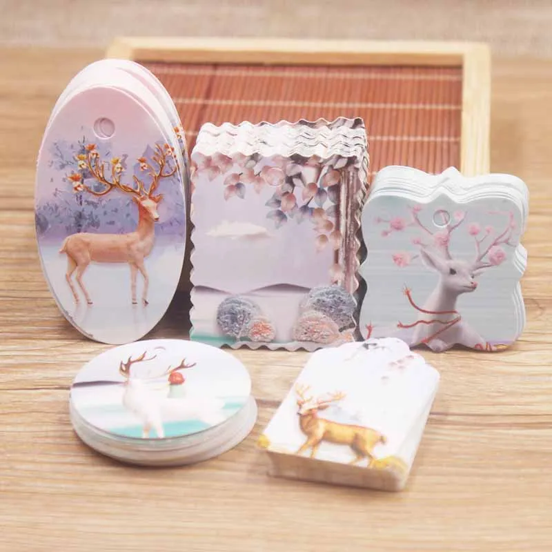 Newest 50pcs multi brown /white paper gifts label tag DIY jewelry charms Romatic wedding favors /cookies decorative | Дом и сад