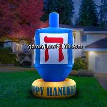 Надувные украшения Dreidel Hanukkah со встроенным вентилятором и светодиодный подсветкой