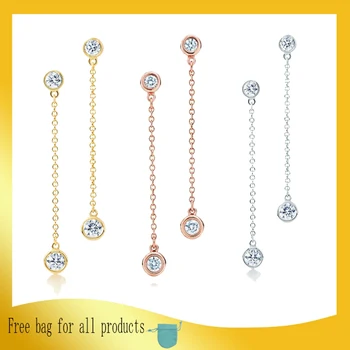 

Woman Earring Zircon Pendant accessories clavicle fashion Silverware Stud 925 Sterling silver Jewelry Valentine's Day gift