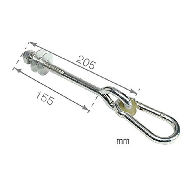 1 Pair Swing Hanger Thread Hook Playset Playground Yoga Metal Heavy Duty Seat Safety Locking Ceiling Mount 6