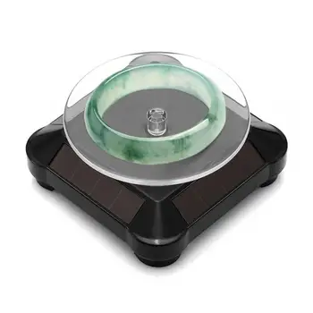 

Fashionable Solar Power Battery 360 Degree Turntable Rotating Display Stand Watch Ring Necklaces Jewelry Stand Holder