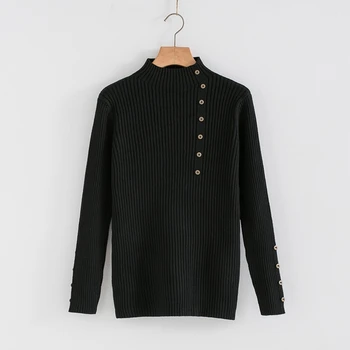 

Fashion Plus Size Half Turtleneck Women Sweater 2020 Autumn New Elasticity Knitted Sweater Ladies Jumpers Casual Tops 4XL Q1169