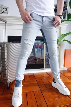 

WW5204 Fashion Men's Jeans 2020 Runway Luxury famous Brand European Design party style Men's Clothing