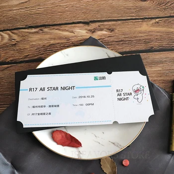 

50set Designer Card Envelope Custom Name Date Any Design Address Wedding Birthday Party Invitation Card