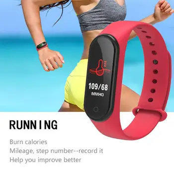 

M4S Smart Wristband Touch Screen Waterproof Environmental Friendly Hand Held TPE Strap Heart Rate Monitor Fitness Bracelet