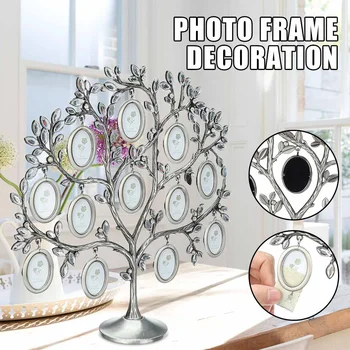

30*30cm Family Tree Hanging Photo Picture 12 Frame Holder Table Top Desk Display Decor Newest Creative Fashion