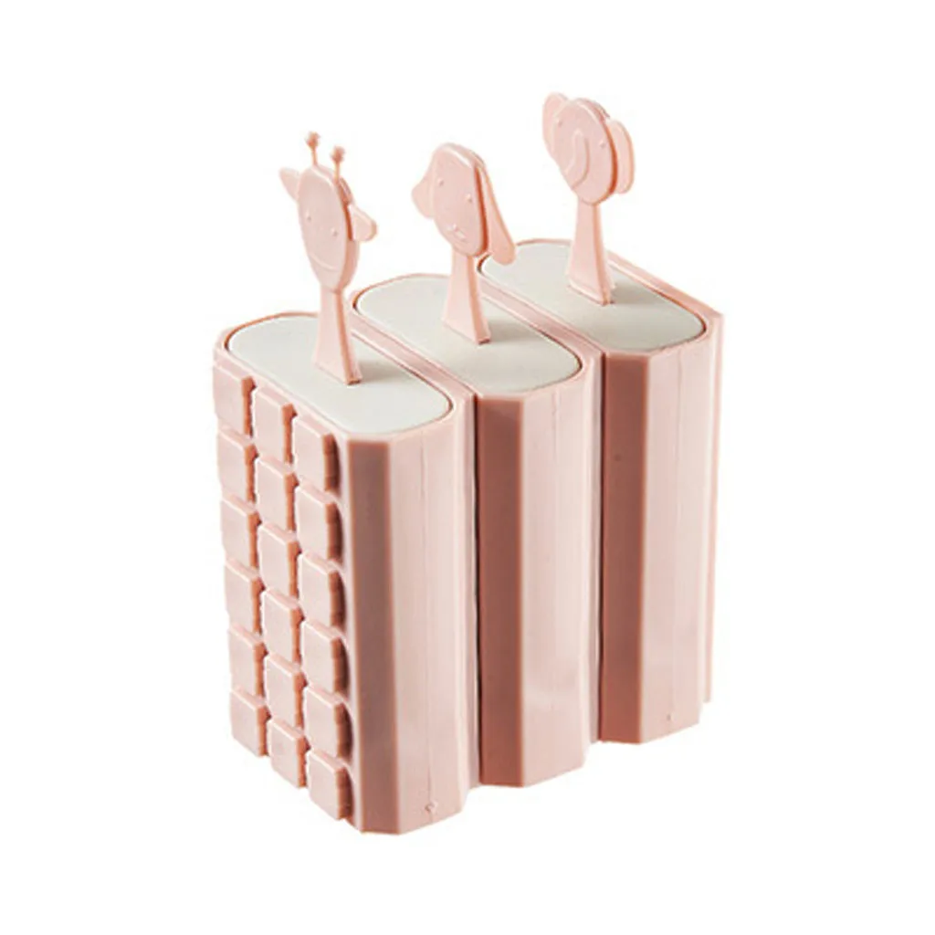 Форма для мороженого DIY домашняя форма для мороженого может быть наложена крышкой форма для Фруктового мороженого, чтобы сделать артефакт - Цвет: Розовый