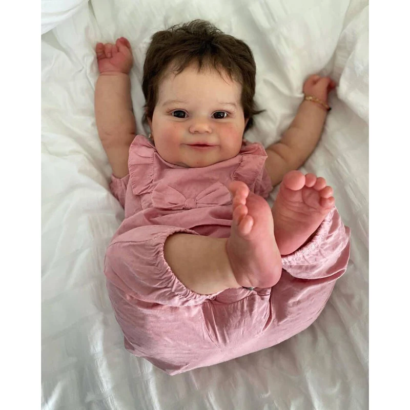 Кукла Reborn Bebe Maddie для девочек милая кукла с корнями волос популярная Реалистичная
