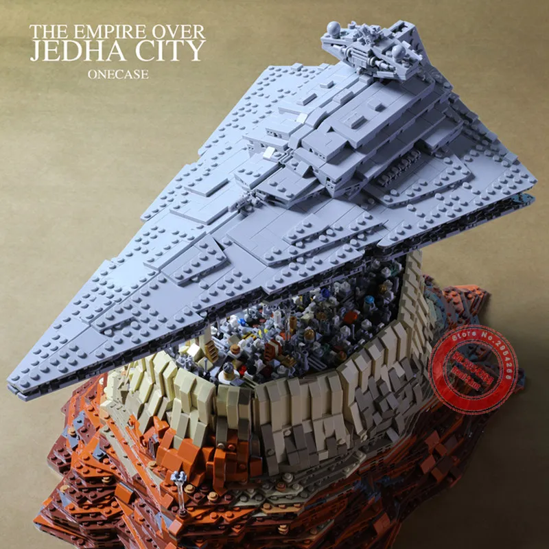 MOC первый заказ Звездный Разрушитель Звездные войны Империя над Jedha Fit 18916 модель