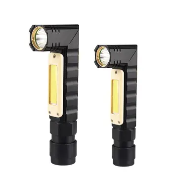 

Portable 90° Corner Multi-function Flashlight Folding Work Light USB Charging NEW