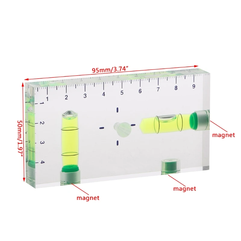 High Precision Transparent Two Direction Magnetic Level Bubble Mini Spirit Level