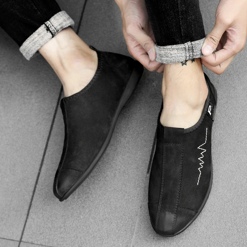 

Classic Men Casual Shoes Loafers Plus Size Comfortable Men Shoes Quality Leather Shoes Men Flats Moccasins bambas hombre