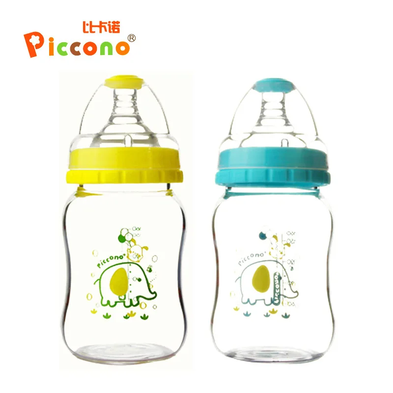 

Taiwan piccono (Kano)-Infant Wide Aperture Baby Elephant Borosilicate Glass Feeding Bottles 160 Ml