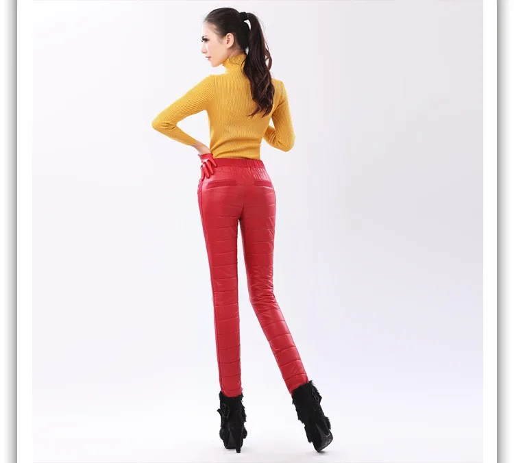 Женские зимние толстые бархатные брюки вниз плюс размер удобрения для увеличения верхней одежды леггинсы, стрейч брюки женские 8226