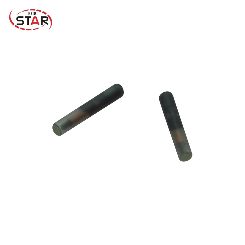 40pcs RFID 134.2KHz EM4305 1.4*8mm FDX-B Animal Rfid Glass Capsule Dog Tag animal microchip