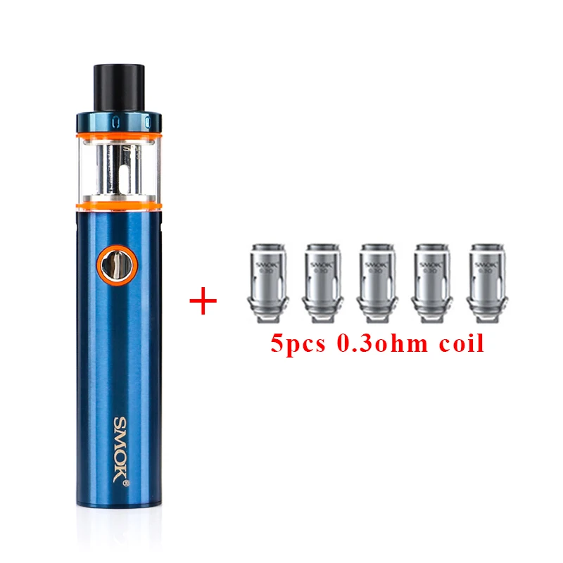 blue with coil SMOK Vape Pen 22 комплект 1650 Ом двухъядерный со встроенным аккумулятором мАч светодиодный индикатор электронная сигарета vs vape nord 22 - Цвет: blue with coil