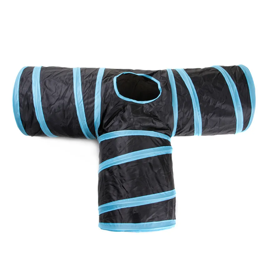 Indoor 3-way Collapsible Cat Tunnel Tube Kitty Tunnel Bored Pet Cat Toys Peek Hole Toy For Cat Puppy Kitty Kitten  (7)