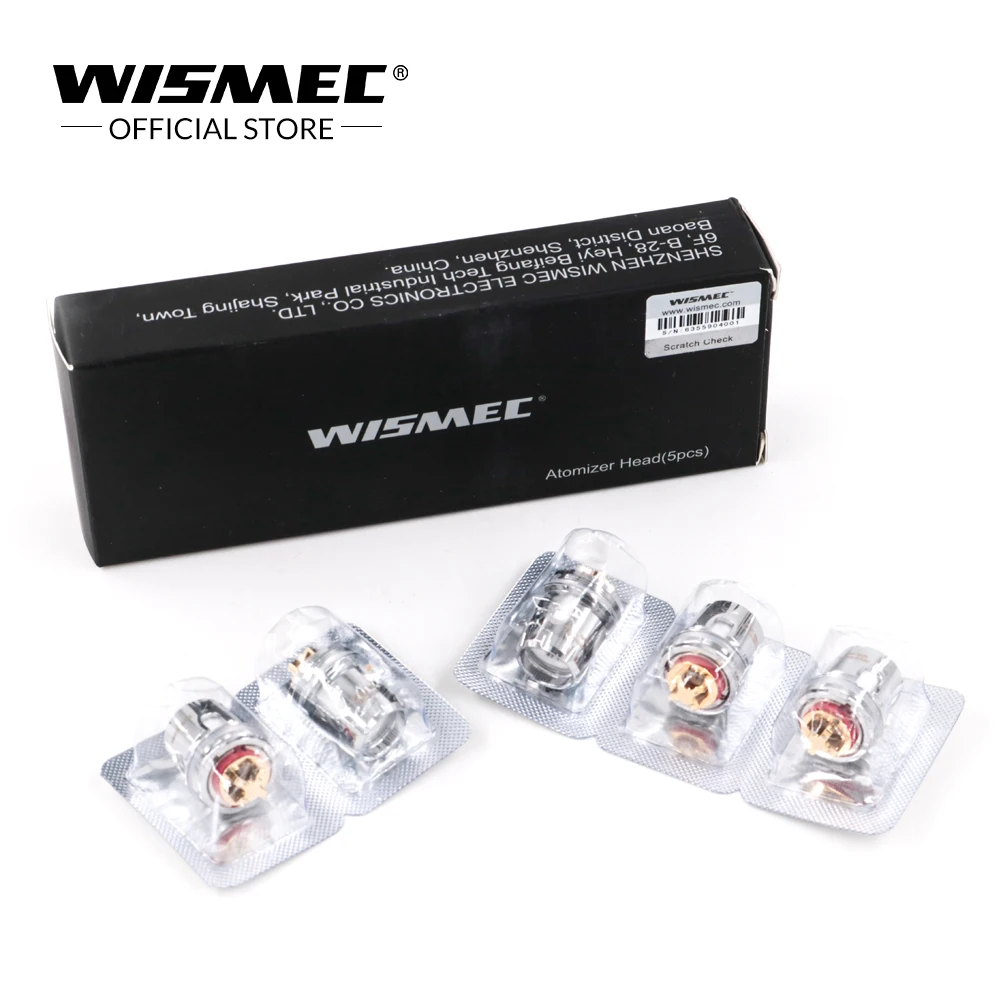 5 шт./лот WISMEC WT катушки WT01 один 0.35ohm WT02 двойной 0.2ohm WT03 тройной 0.15ohm сетки катушки Vape головка для WISMEC корыто