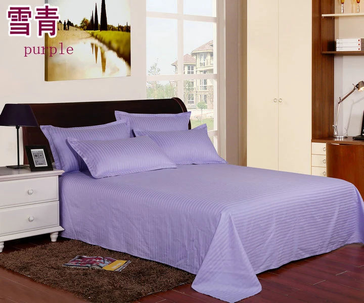 

Home Bedding product Fine 40S 100% cotton Stripe Bedding sheet and pillowcase for Hotel Student or home bed set