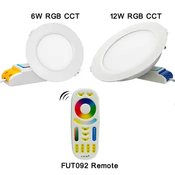 

2.4G 6W 12W Milight Wireless Dimmable LED Downlight Smart RGB CCT Dimming Led Down lights By IOS/Android Phone & RGB CCT remote