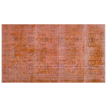 

Handmade Orange Vintage Overdyed Turkish Area Rug 163x286 Cm-5'4''X9'5''