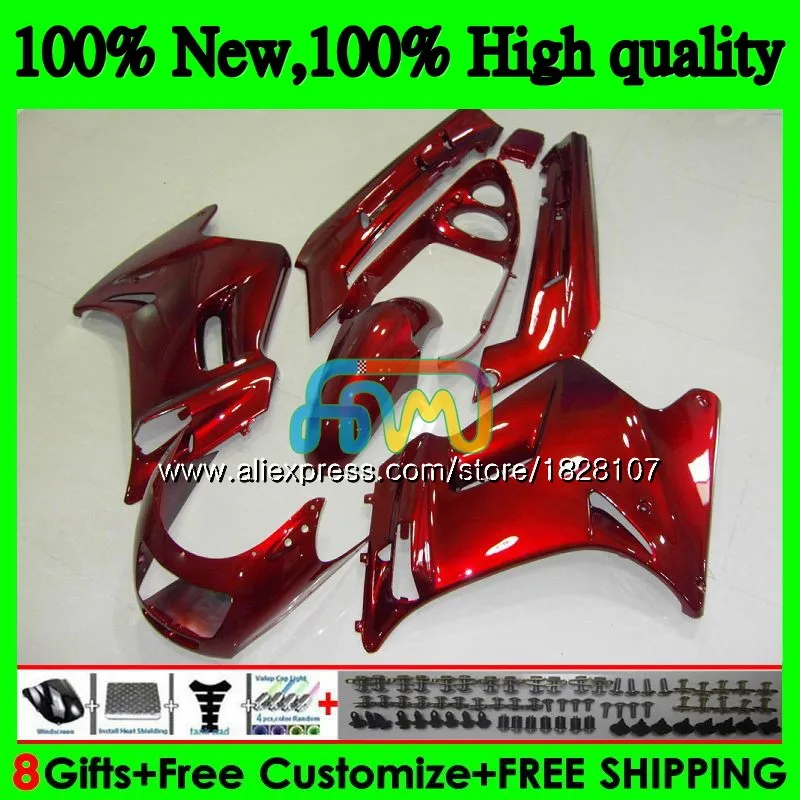 Корпус для KAWASAKI ZZR-250 ZZR 250 90-99 27BS. 15 ZZR250 90 91 92 93 94 99 1990 1991 1992 1993 1994 фабрики "Красный 1999 комплект обтекателей