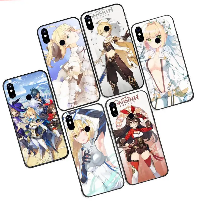 

Hot Game Genshin Impact Phone Case For Xiaomi Redmi 4x 5 plus 6A 7 7A 8 mi8 8lite 9 note 4 5 7 8 pro