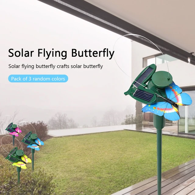 3Db Napenergia -Hajtású Táncoló Pillangók Pázsit Csapkodó Pillangó Kolibri A Kültéri Kerti Táj Dekorációhoz - Image 3