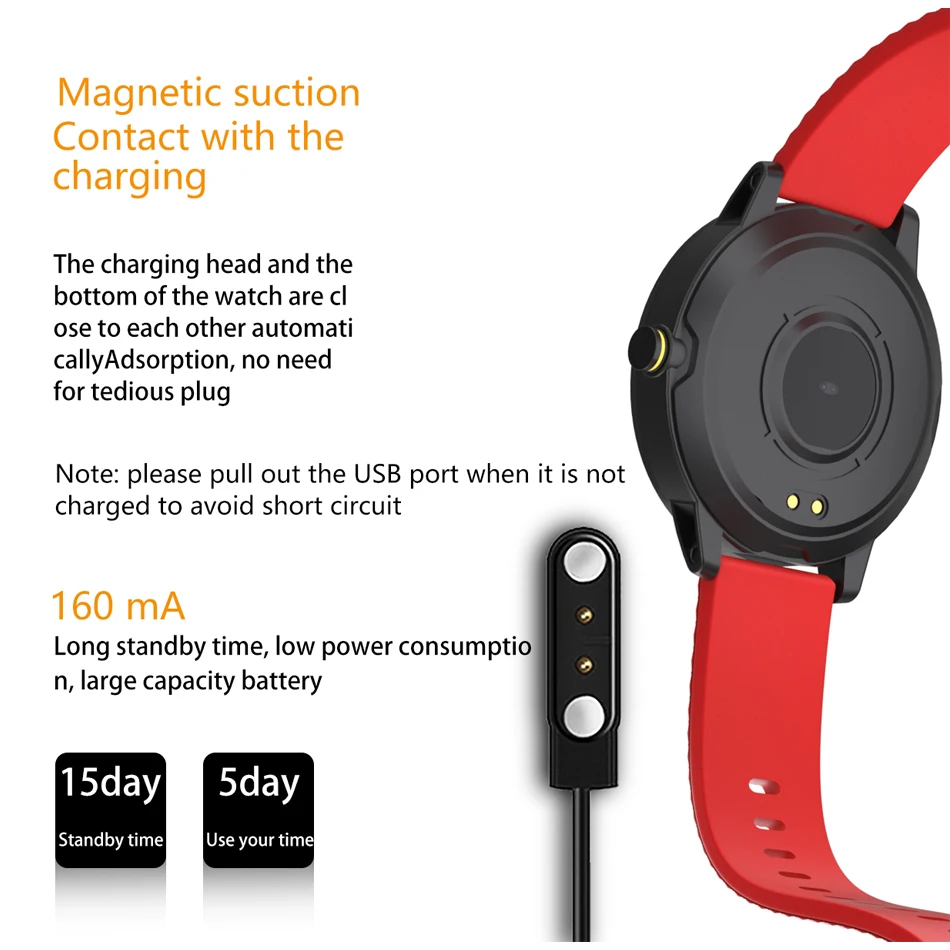 Bakeey S18 All-time Blood Pressure O2 Monitor 8 Sport Mode Whatsapp Push Stopwatch Smart Watch Extreme Outdoor Sport Smartwatch