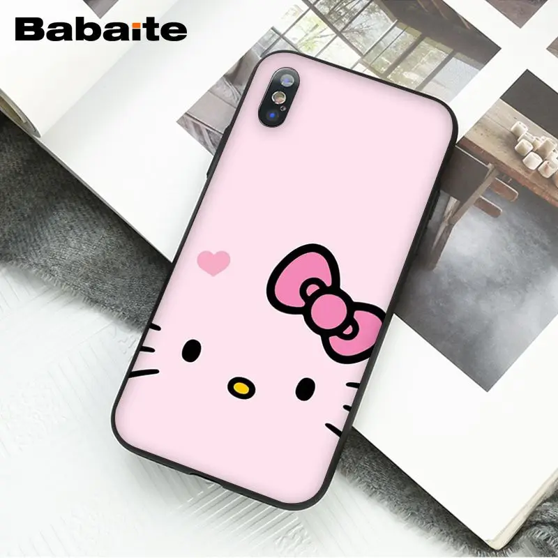 Babaite милый Kawaii hello kitty чехол для телефона для iPhone XR 11 Pro MaxXS MAX 8 7 6 6S Plus X 5 5S SE - Цвет: A11
